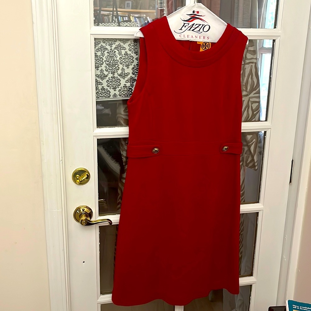 100% wool. Red Tory Burch holiday dress